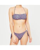 Maillot de bain 2 pièces bandeau bonnets moulés Wild bleu/violet