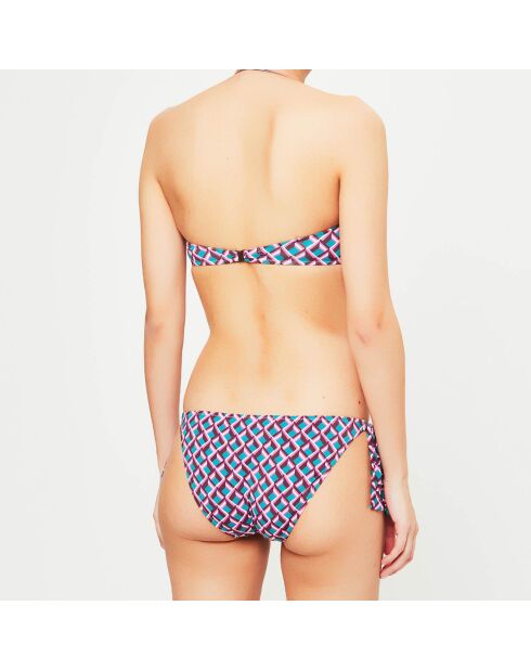 Maillot de bain 2 pièces bandeau bonnets moulés Wild bleu/violet