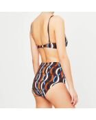 Maillot de bain 2 pièces armatures Dalida noir/multicolore
