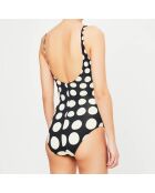 Maillot de bain 1 pièce bonnets moulés Jirafa noir/Ecru