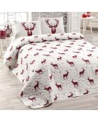 Parure couverture Geyik rouge/blanc