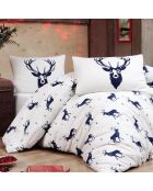 Parure housse de couette  Geyik bleu/blanc