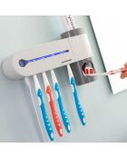 Stérilisateur Brosse à Dents UV avec Support et Distributeur de Dentifrice Smiluv