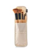 5 Pinceaux de Maquillage en Bois avec Trousse Miset