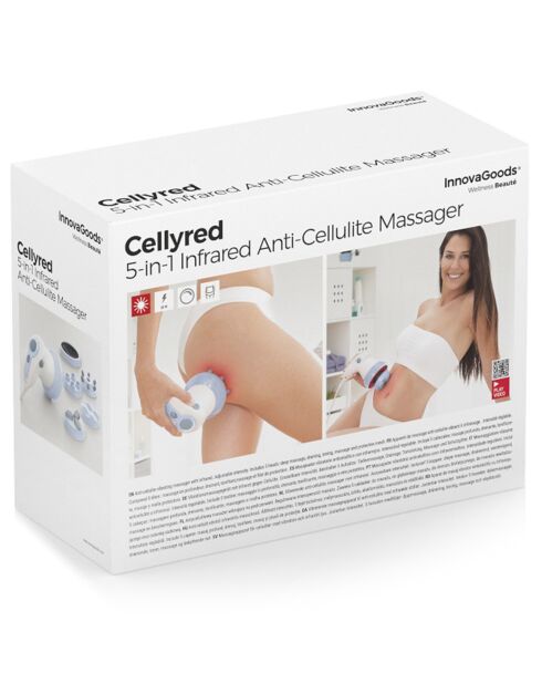 Appareil de Massage Anticellulite à Vibration avec Infrarouges 5-en-1 Cellyred