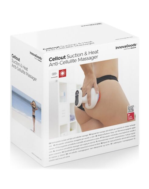 Cellout Absaug- und Wärmemassagegerät gegen Cellulite, wiederaufladbar