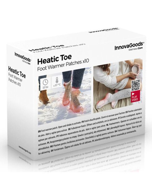 10 Patchs chauffants pour les pieds Heatic Toe