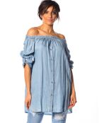 Tunique Salomé bleu ciel
