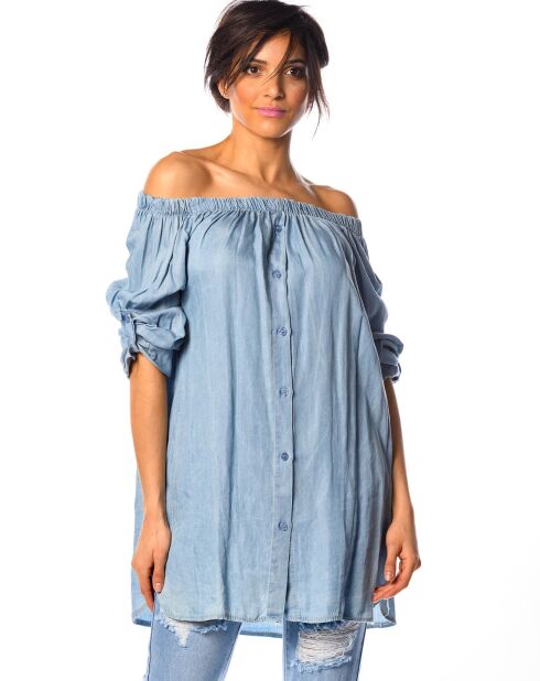 Tunique Salomé bleu ciel