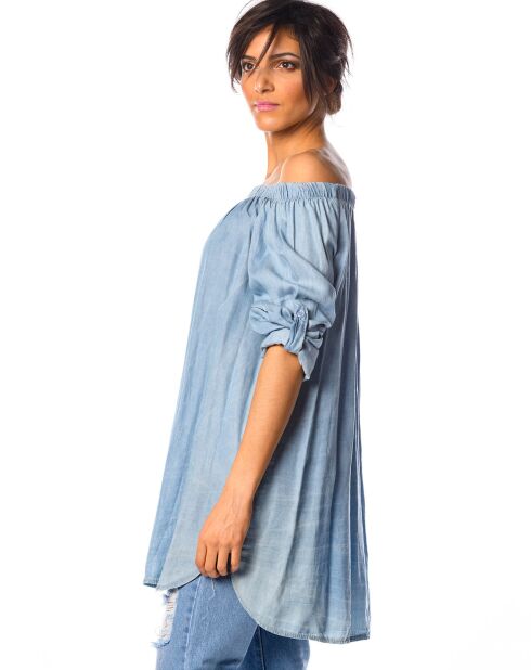 Tunique Salomé bleu ciel