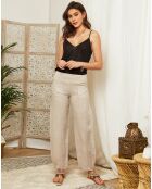 Pantalon 100% Lin Emma beige