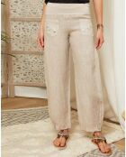 Pantalon 100% Lin Emma beige