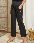 Pantalon 100% Lin Inès anthracite