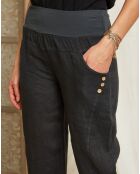 Pantalon 100% Lin Inès anthracite