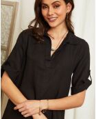 Robe 100% Lin Nina noire