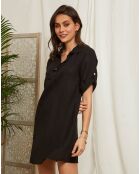 Robe 100% Lin Nina noire