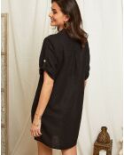 Robe 100% Lin Nina noire