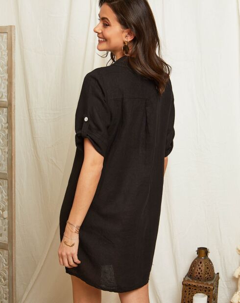 Vestido Nina negro 100% lino