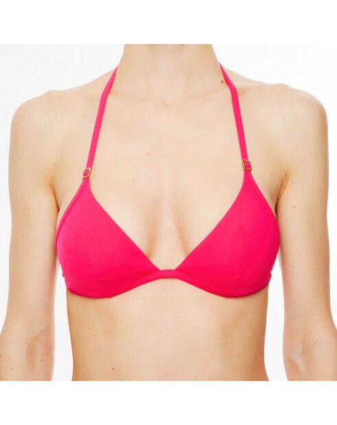 Roze eigentijdse triangelbikinitop