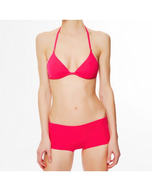 Shorty Bikinihose mit pinkem Gem Beach