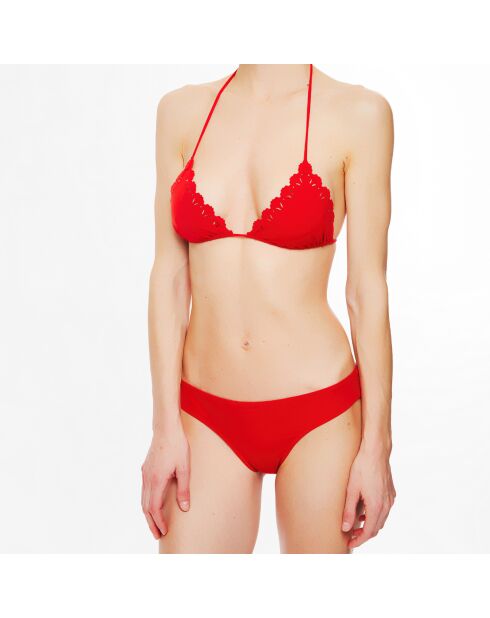 Pantalones de baño brasileños de ginkgo rojos