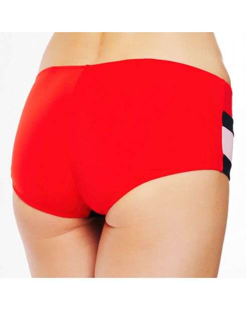 Bas de maillot de bain Color Power noir/rouge/rose