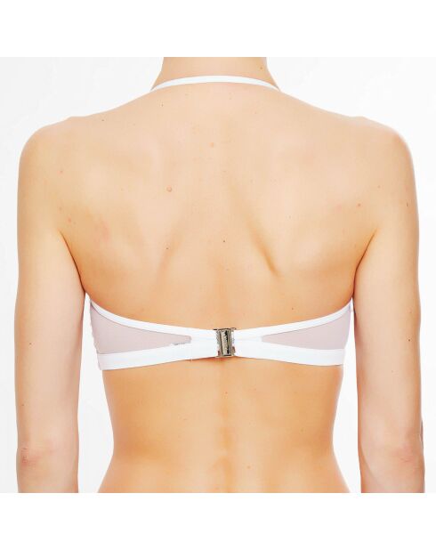 Witte bandeau-bikinitop in avant-gardistische stijl