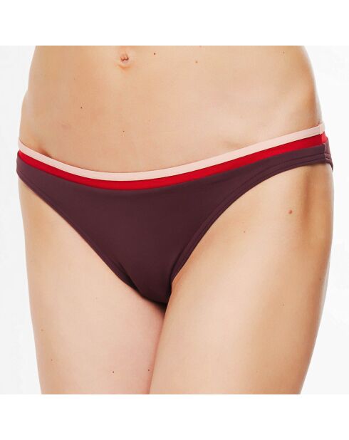 Bas de maillot de bain taille basse Kosmos bordeaux/rose/rouge