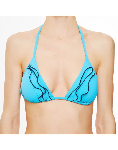Top bikini a triangolo turchese Waves