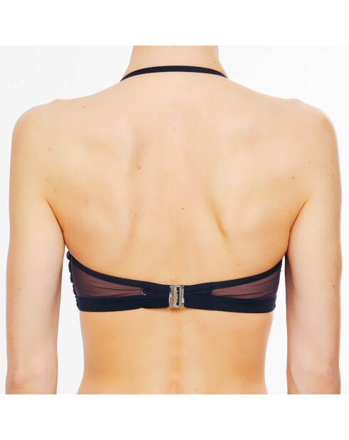 Marineblauwe badpaktop met hoofdband Avant-Garden