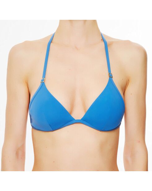 Eigentijdse blauwe triangelbikinitop