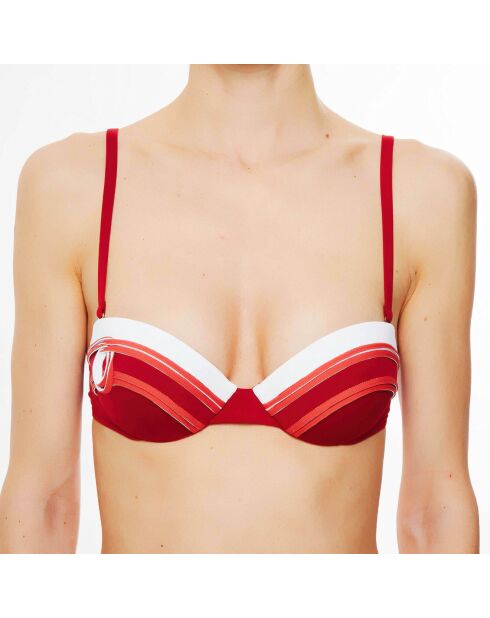 Corniche rood/witte bikinitop