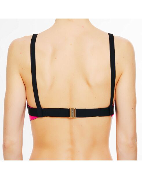 Fuchsia/zwarte triangelbikinitop van Ryder