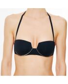 Haut de maillot de bain bandeau Wired noir