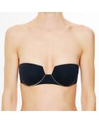 Haut de maillot de bain bandeau Wired noir