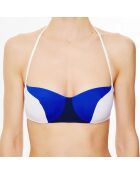 Haut de maillot de bain avec armatures Color Power bleu marine/cobalt/blanc