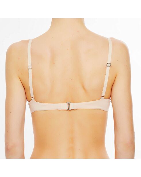 Beige Bubble badpaktop met beugel