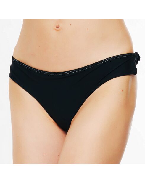 Bas de maillot de bain brésilien Ruffled Jade noir