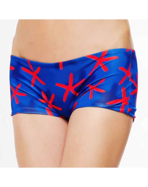 Bas de maillot de bain shorty Summer Energy bleu/rouge