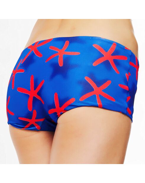 Bas de maillot de bain shorty Summer Energy bleu/rouge