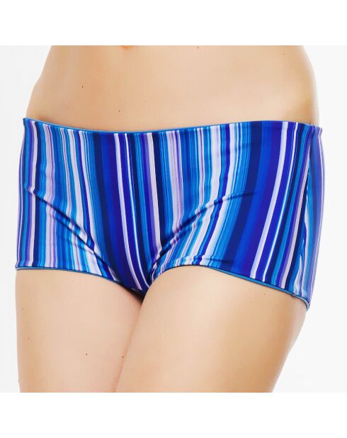 Slip bikini corti blu floreali Rhapsody