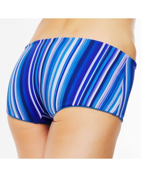 Slip bikini corti blu floreali Rhapsody