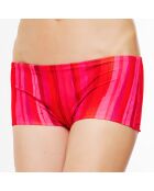 Bas de maillot de bain shorty Summer Stripe rouge/rose