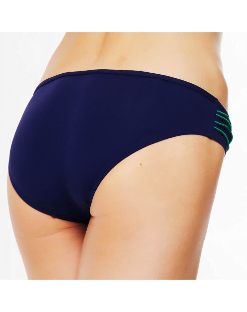 Slip bikini blu scuro/verde smeraldo