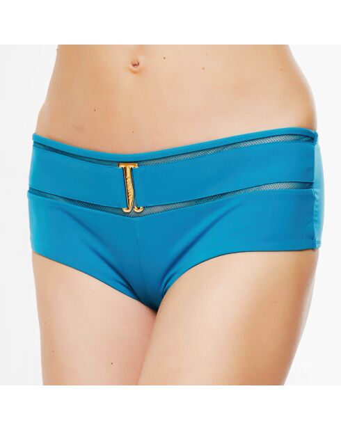 Moderne türkisfarbene Badeanzughose mit kurzer Taille