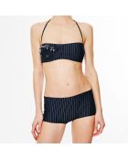 Haut de maillot de bain bandeau Avant-Garden bleu marine