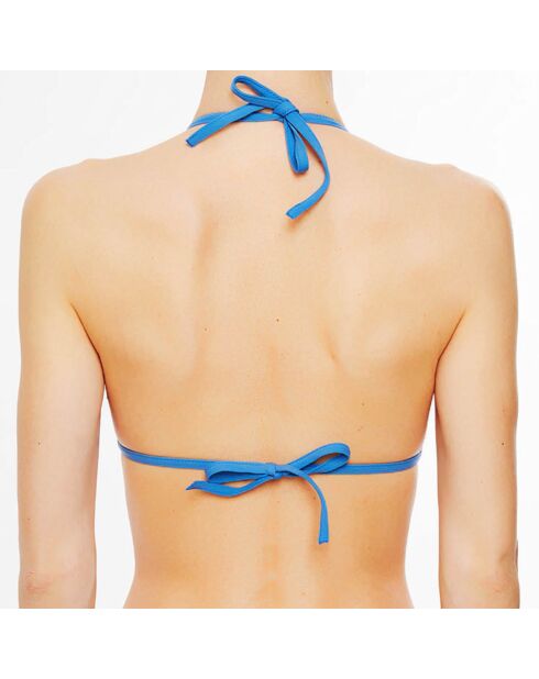 Eigentijdse blauwe triangelbikinitop