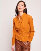 Chemise Capitaine en Gaze de Coton ocre
