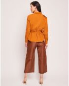 Chemise Capitaine en Gaze de Coton ocre