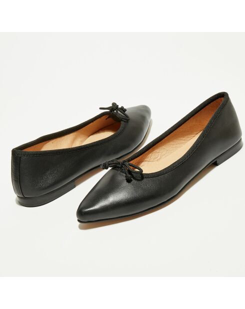 Ballerines en Cuir Elise noires